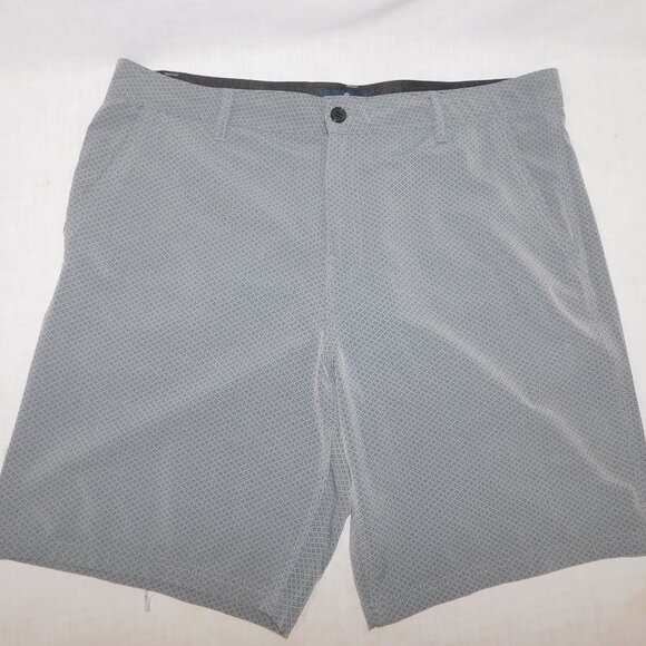 Buffalo David Bitton Mens 40 Flat Front Gray Black Pattern Quick Dry Shorts - Picture 1 of 10